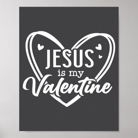 Jesus Heart Christian Faith Love Valentines Day Me ポスター (正面)