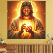 Jesus Heart in My Hands Canvas Print Picture 4 キャンバスプリント (インサイチュ (リビング))