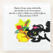 jesus here ガラスコースター (正面)