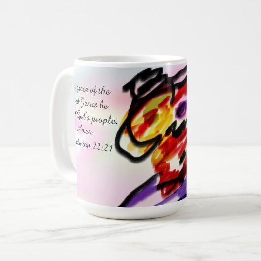 jesus here  コーヒーマグカップ (正面左)