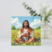 Jesus holding a Lamb | Religious Christian (スタンド正面)