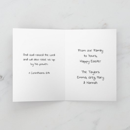 Jesus holding a Lamb | Religious Easter カード (内部)