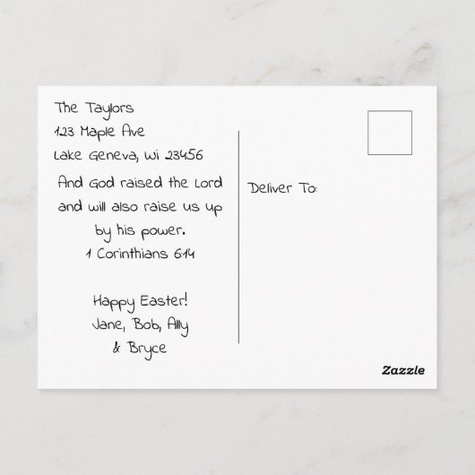 Jesus holding a Lamb | Religious Easter ポストカード (裏面)