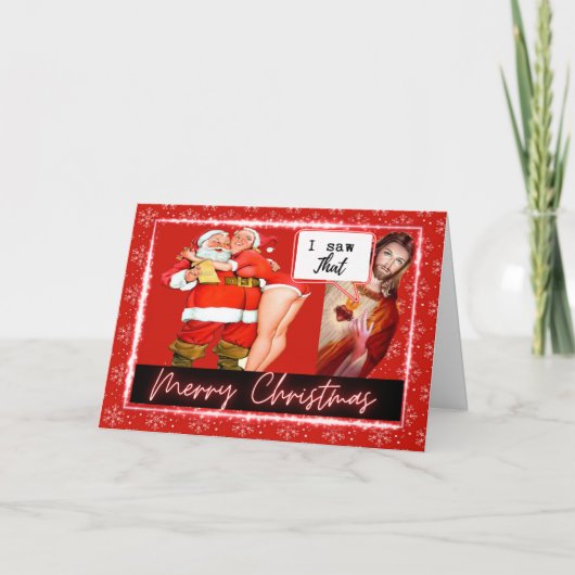 Jesus - I saw that - Retro Christmas Card Funny カード (正面)