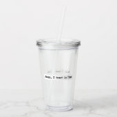 Jesus I Trust In You Minimalist Clear Tumbler アクリルタンブラー (裏面)