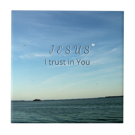 Jesus I Trust in You SKy Artwork タイル (正面)