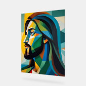 Jesus in green cubism 6 アクリルサイン (傾斜)