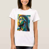 Jesus in green cubism 6 tシャツ (正面)