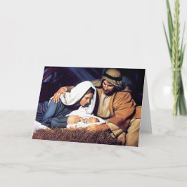 Jesus in Manger Card シーズンカード