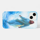 Jesus In Ocean Waves Iphone Case iPhoneケース (裏面横)
