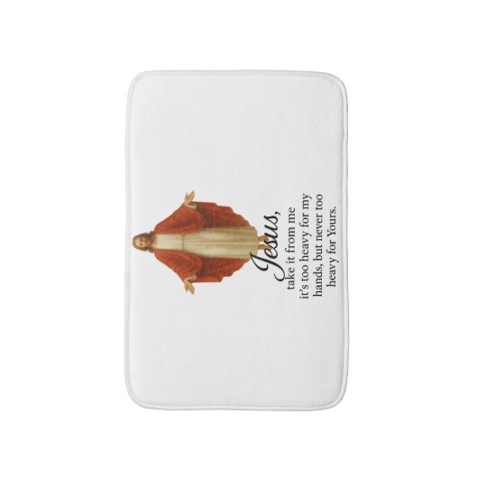 Jesus in Red and White バスマット (正面縦)