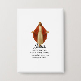 Jesus in Red and White 缶バッジ