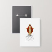 Jesus in Red and White 缶バッジ (正面/裏面)