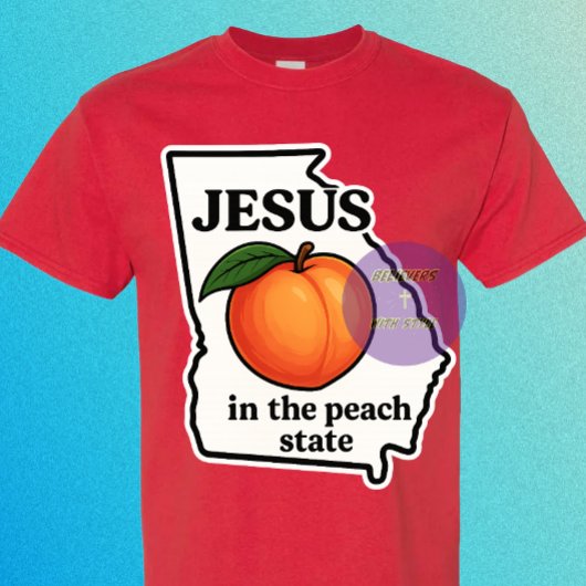 Jesus in the Peach State - Christian Tシャツ