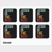 JESUS is 最高の The – 子供と大人のキリスト教の信仰 スクエアシール (シート)