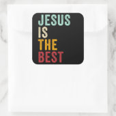 JESUS is 最高の The – 子供と大人のキリスト教の信仰 スクエアシール (バッグ)