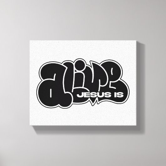 Jesus Is Alive Graffiti キャンバスプリント (正面)