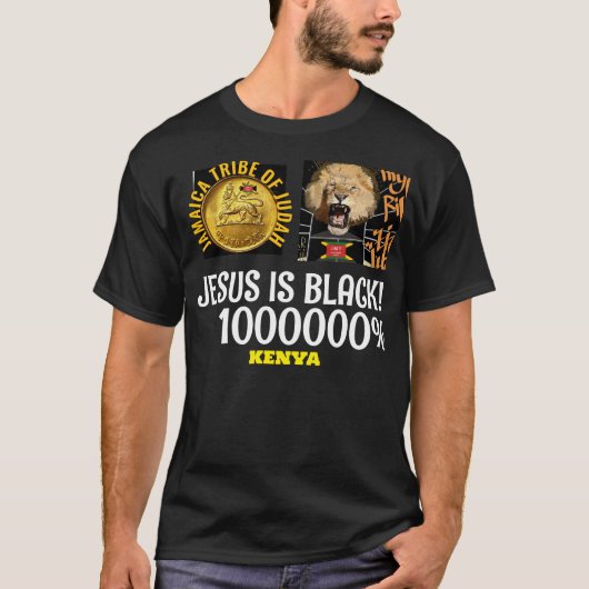 JESUS IS BLACK KENYA Basic Dark T-Shirt Tシャツ (正面)
