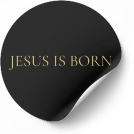 JESUS IS BORN Minimalist Christmas Sticker  ラウンドシール
