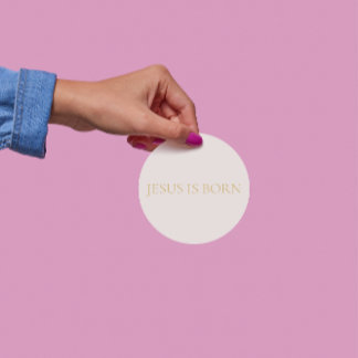 Jesus Is Born Sticker #2 ラウンドシール
