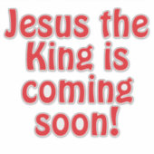 Jesus is coming シール (正面)