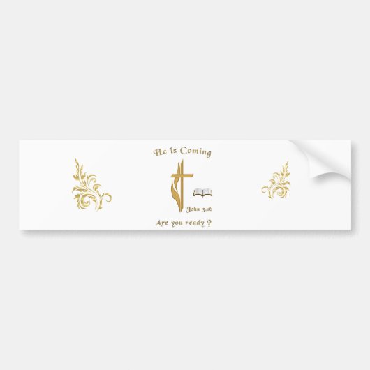 Jesus is coming バンパーステッカー (正面)