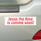 Jesus is coming バンパーステッカー (車上)