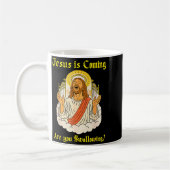 Jesus Is Coming Are You Christian Jesus Saying Off コーヒーマグカップ (左)
