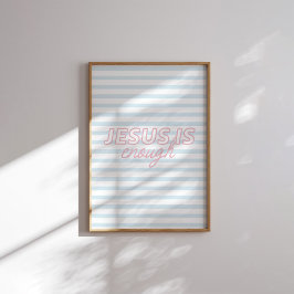 Jesus Is Enough Minimal Pastel Christian Wall Art  ポスター