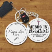 Jesus Is Essential Christian Quote Custom キーホルダー
