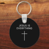 Jesus Is Everything Minimal Cross Christian Faith  キーホルダー (正面)