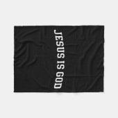 Jesus Is God  フリースブランケット (正面(横))