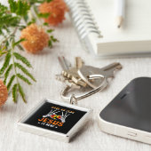 Jesus Is Heart Skeleton Hand Minimal Design キーホルダー (側面)