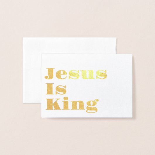 Jesus is King - ホイルカード (封筒付き正面)
