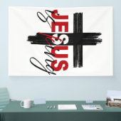 JESUS Is King 信仰表明アート 横断幕 (トレードショー)