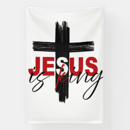 JESUS Is King 信仰表明アート 横断幕