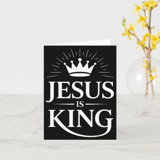 Jesus Is King Christian  カード (黄色い花)