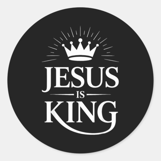 Jesus Is King Christian  ラウンドシール (正面)