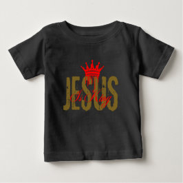 Jesus is King Christian Bible Spiritual For ベビーTシャツ