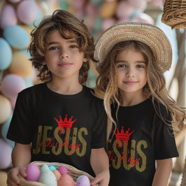 Jesus is King Christian Bible Spiritual For Kids Tシャツ