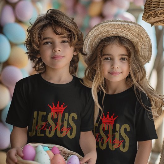 Jesus is King Christian Bible Spiritual For Kids Tシャツ