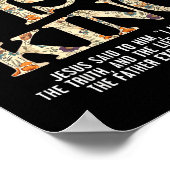 Jesus Is King Christian Cross God Faith Bible Reli ポスター (角)