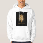  Jesus Is King Gold Crown Christian Men’s jumper パーカ (正面)