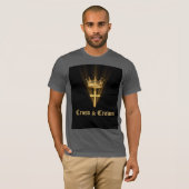 Jesus Is King Gold Crown Christian Men’s T-Shirt Tシャツ (正面フル)