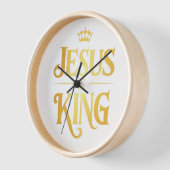 Jesus Is King Gold Crown Minimalist Wall Clock 壁時計 (傾斜)