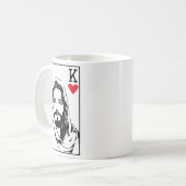 Jesus Is King Jesus King Of Hearts Card Christian コーヒーマグカップ (正面左)