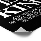 Jesus Is King John Bible Verse Christian Religious ポスター (角)