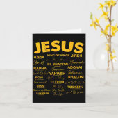 Jesus Is King Names Of God Hebrew Jesus Christian  カード (黄色い花)