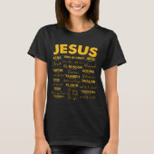 Jesus Is King Names Of God Hebrew Jesus Christian  Tシャツ (正面)