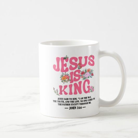Jesus Is King Nk Christian Toddler God Sister Daug コーヒーマグカップ (右)